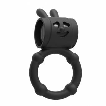 NINGNETI Bunny vibrador Anillo retardo Bloqueo Cockring pene Anillo clítoris estimulador Juguetes sexuales (Black). Envíos a Girona