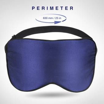 PLEMO Antifaz con Gel de Seda Compresa Frío- Calor Bloquea la Luz Perfecto para Antifatiga y Antiojeras 2 in 1, Azul Oscuro, EM-488. Envíos a Granada