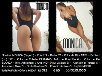19 añitos MONICA deliciosa lolita llena de energía sexual, alto nivel Te atreves a disfrutar mi cuerpo? Bella cuerpo de teen  fogosa a la que le encan