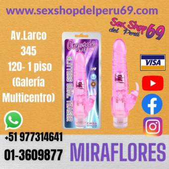 sexshop .VIBRADOR PUNTO G RABBITS CRYSTAL JELLY GLITTERS DUAL