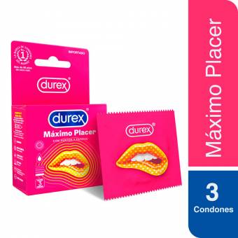 PRESERVATIVOS DUREX MÁXIMO PLACER - CAJA 3 UNIDADES, PUENTE PIEDRA