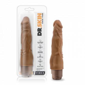 es un consolador vibrador realista de 8 pulgadas con protuberancias y una base giratoria para ajustar las vibraciones de múltiples velocidades