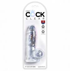 CONSOLADOR KING COCK CLEAR 5 CON TESTICULO. wsp +51 994389213 - Sullana