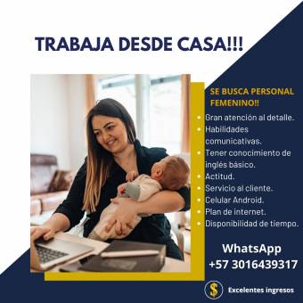 Requerimos asistentes/recepcionistas virtuales