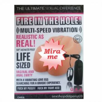 MASTURBADOR VIBRADOR TAMAÑO REAL FUEGO EN ELLA