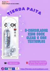 CLEAR 6 CONSOLADOR CON TESTICULOS .... SEXSHOP PAITA