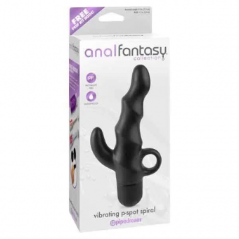 SEXSHOP69-- WPP: 950319453--VIBRADOR PROSTATICO-SPOT ESPIRAL NEGRO-PAITA