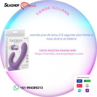 VIBRADOR FANTASY DOBLE PLACER PURPURA. wsp +51 994389213 sullana