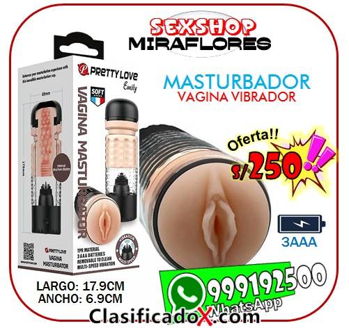 VAGINA VIBRADOR MASTURBATOR MASCULINO - PRETTY LOVE EMILY / SEXSHOP MIRAFLORES