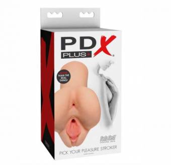Cada labio masturbador presenta una textura de piel súper detallada y dos orificios diferentes para la penetración.