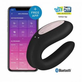 VIBRADOR SATISFYER IDEAL  DOBLE JOY BLACK