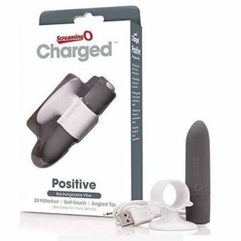 disfruta de vibraciones potentes y positivas con Charged Positive, un masajeador recargable 100% resistente al agua con un motor único de tono bajo y