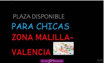 PLAZA DISPONIBLE EN VALENCIA...