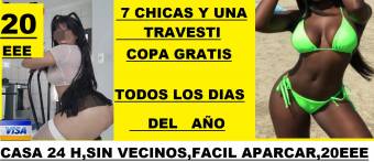 CHICAS 7  Y UNA TRAVESTI MIACASITA 7 CHICAS 20 EUROS
