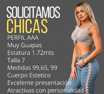 SOLICITAMOS PERSONAL FEMENINO CON EXCELENTE PRESENTACIÓN DE MENTE ABIERTA