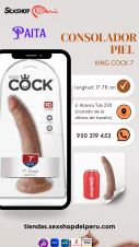 WPP: 950 319 453- CONSOLADOR PIEL KING COCK 7--SEXSHOP69-PAITA