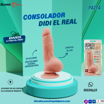 SEXSHOP69- WPP: 950319453-CONSOLADOR CARNE MONSTRUO CODICIOSO-PAITA
