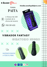 SEXSHOP69- WPP: 950319453---VIBRADOR FANTASY GIRATORIO NEGRO--PAITA