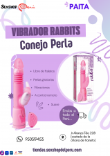 SEXSHOP69--- WPP: 950319453-- VIBRADOR RABBITS CONEJO PERLA- PAITA