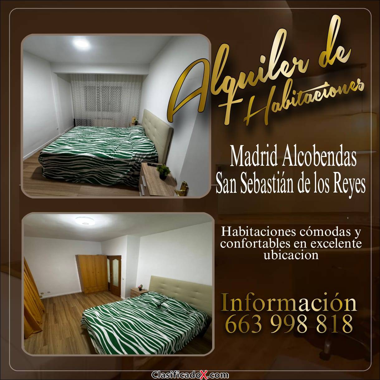 ALQUILER DE HABITACIONES EN ALCONCOR