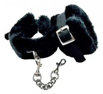 SEXSHOP69..WPP: 950319453--PAITA -- ESPOSAS NEGRO DE PELUCHE --