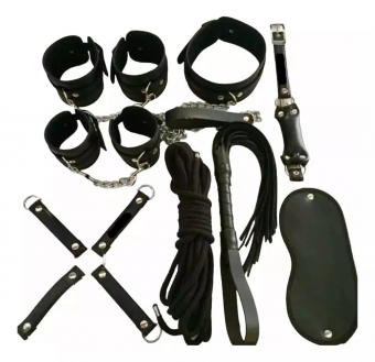 SEXSHOP69-- WPP: 950319453-- KIT NEGRO DE 8 PIEZAS--- PAITA