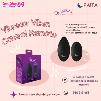 SEXSHOP69.. WPP: 950319453-- VIBRADOR VIBEN CONTROL REMOTO ...PAITA --