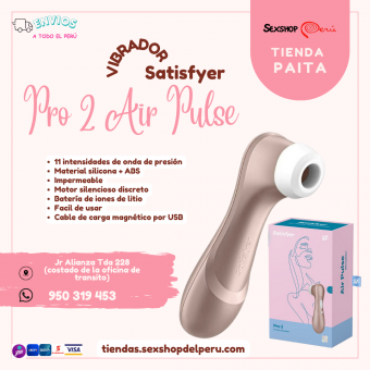 SEXSHOP69--W´´:950319453-- VIBRADOR PRO2 AIR PULSE, SATISFYER--PAITA