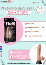 SEXSHOP69---WPP: 950319453--VIBRADOR REAL FELL DELUX 6.5 --PAITA