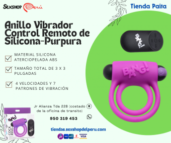 SEXSHOP69--WPP: 950319453--ANILLO CON CONTROL REMOTO PURPURA--PAITA