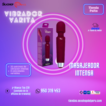 SEXSHOP69--WPP: 950319453-- VIBRADOR VARITA GUINDA --PAITA