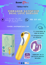 SEXSHOP69-- WPP: 950319453--VIBRADOR SATISFYER DUAL LOVE DORADO--PAITA