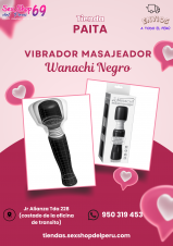 SEXSHOP69, PAITA --VIBRADOR MASAJEADOR WANACHI NEGRO-- WPP: 950319453
