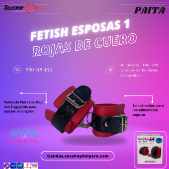 EXSHOP69-- WPP: 950319453-- ESPOSAS ROJAS DE CUERO -- PAITA