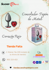SEXSHOP69.. PLUG ANAL  ROJO DE CORAZON... PAITA