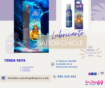 SEXSHOP69..WPP: 950319453-- LUBRICANTE SABOR A CHICLE ..PAITA