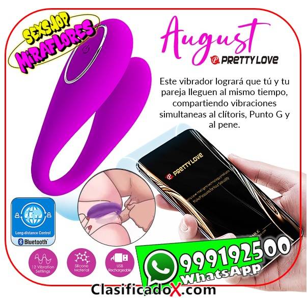 AUGUST PRETTY LOVE - VIBRADOR INALAMBRICO APP - SEXSHOP MIRAFLORES