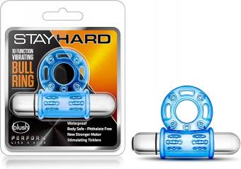 Anillo vibrador AZUL  stay hard 10 funciones