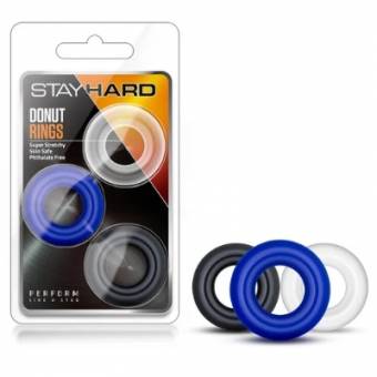 ANILLOS RETARDANTE DE DONUT STAY HARD ( PACK 3 )