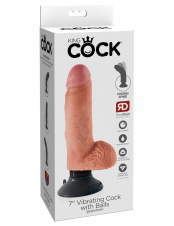 SEXSHOP69..WPP: 950319453--PAITA -- KING COCK 7 .. VIBRADOR CON TESTICULOS