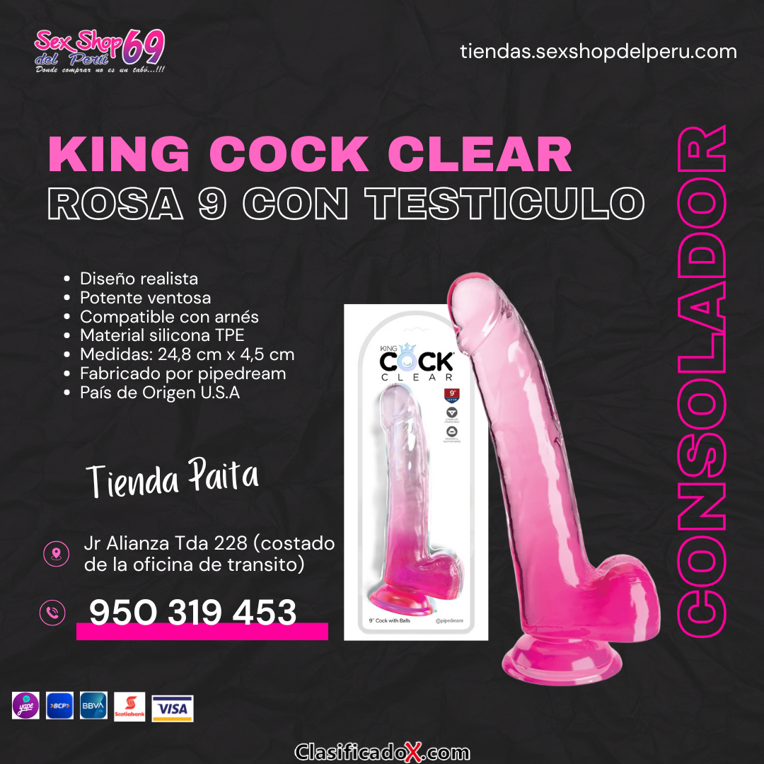 SEXSHOP69..WPP: 950319453--PAITA -- CONSOLADOR .. CLEAR .... ROSA... TRANSPARENTE