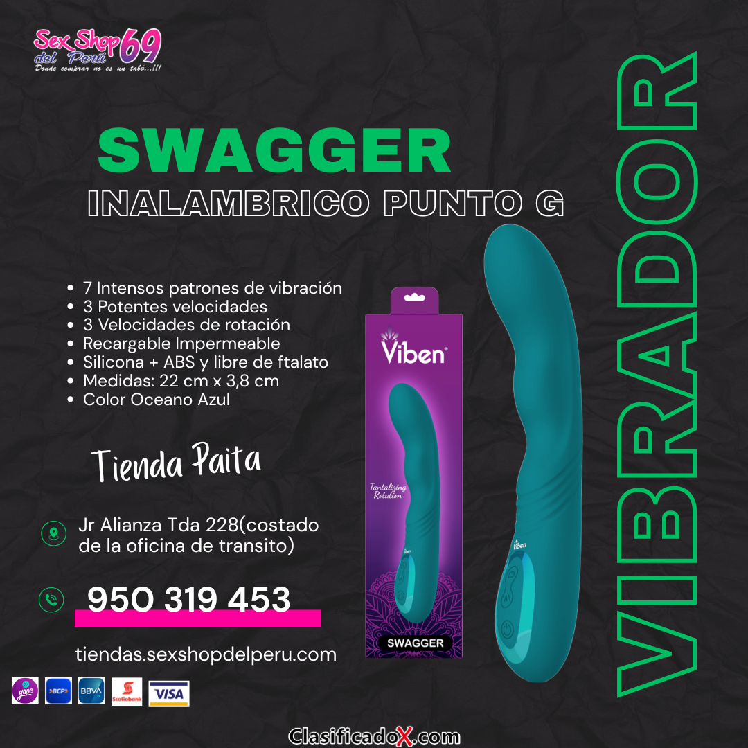 SEXSHOP69..WPP: 950319453.. PUNTO G.. COLOR OCEANO AZUL...SWAGGER