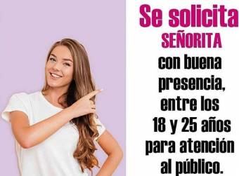 OFERTA LABORAL CONTRATACION INMEDIATA , BELLAS SEÑORITAS CON O SIN EXPERIENCIA