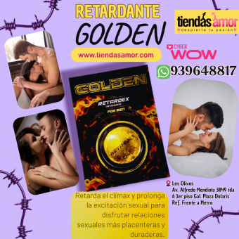 RETARDANTE GOLDEN Apto para hombres, ayuda a disfrutar del s3xo por mucho más tiempo, retrasando la eyaculación