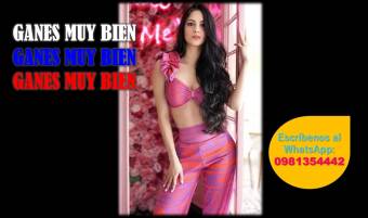 SI ERES CULTA Y BONITA PUEDES GANAR BIEN EN TUS HORAS LIBRES