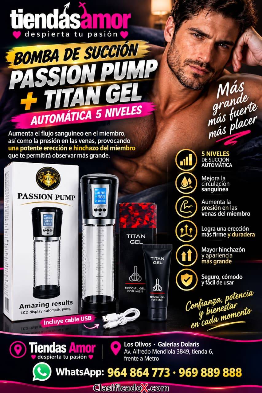 PASSION PUM AUTOMATICO 4 NIVELES + TITAN GEL