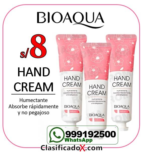 CREMA PARA MANOS - HIDRATANTES - HUMECTANTES / BIOAQUA