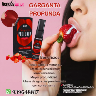 SPRAY PARA A GARGANTA PROFUNDA FRESA