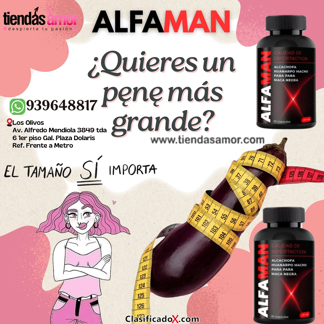 AlfaMan actúan sobre el sistema vascular del pene, que durante la estimulación actúa como una bomba que aumenta su volumen