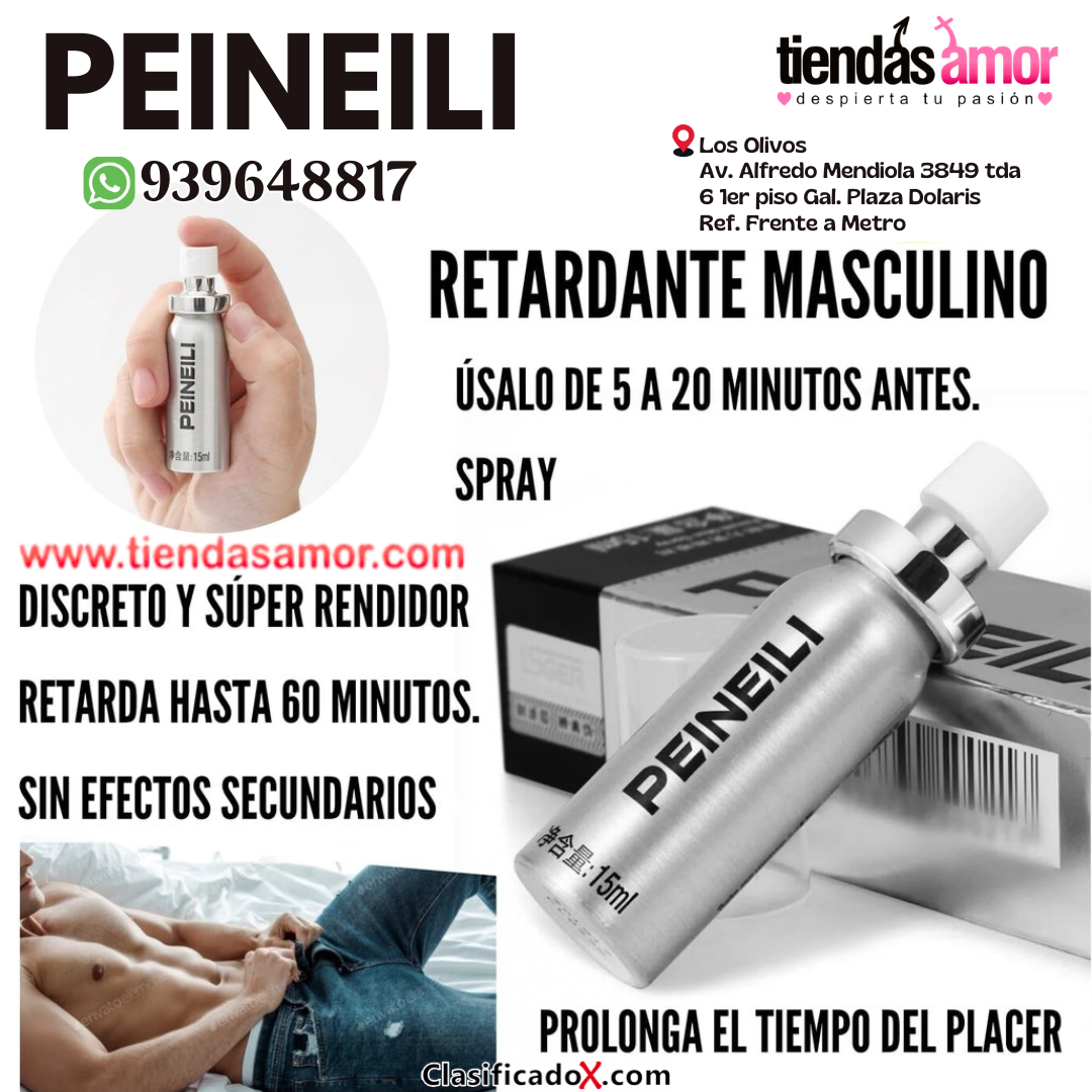 El aerosol Peineili es un spray que tiene el efecto de retardar la eyaculación en el hombre